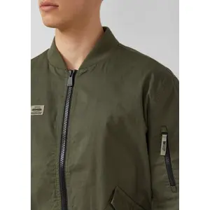 Chaqueta resistente de sarga con cuello bomber y bordes de canalé s.Oliver image-3