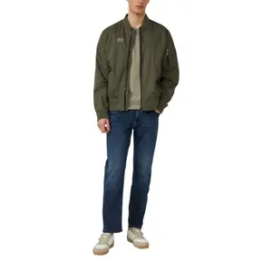 Chaqueta resistente de sarga con cuello bomber y bordes de canalé s.Oliver image-6