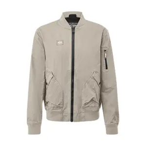 Chaqueta resistente de sarga con cuello bomber y bordes de canalé s.Oliver image-0