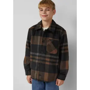 Camisa de cuadros con bolsillo en el pecho y puños para niño s.Oliver image-6