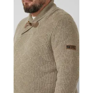 Shawl Collar Sweater with Knitted Pattern Regular Fit s.Oliver image-3