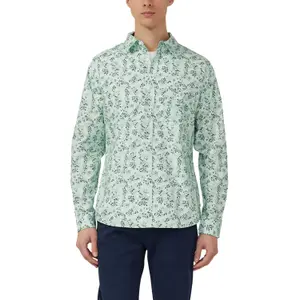 Chemise à manches longues avec imprimé all-over et col italien s.Oliver image-2