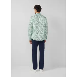 Chemise à manches longues avec imprimé all-over et col italien s.Oliver image-4