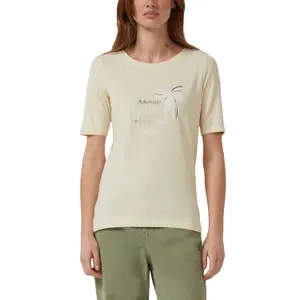 T-shirt από αναμειγμένο βαμβάκι με εκτύπωση μπροστά σε σλυμ γραμμή για γυναίκες s.Oliver image-2