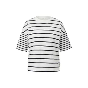 T-shirt oversized ραβδωτό σε μαλακό βαμβακερό ύφασμα γυναίκα s.Oliver image-0