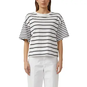 T-shirt oversized ραβδωτό σε μαλακό βαμβακερό ύφασμα γυναίκα s.Oliver image-2