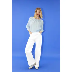 Jeans wide leg coupe régulière jambe large teinture après confection femme s.Oliver image-6