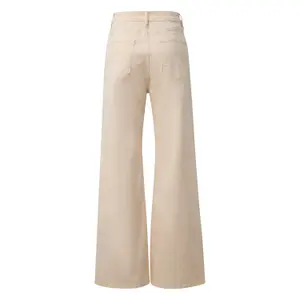 Jeans wide leg coupe régulière jambe large teinture après confection femme s.Oliver image-1