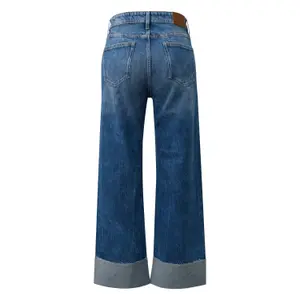 Jeans weit geschnitten kurze reguläre Passform mit umgeschlagenem Saum Damen s.Oliver Suri image-1