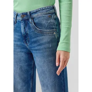 Jeans weit geschnitten kurze reguläre Passform mit umgeschlagenem Saum Damen s.Oliver Suri image-3