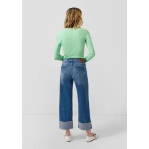 Jeans weit geschnitten kurze reguläre Passform mit umgeschlagenem Saum Damen s.Oliver Suri image-4