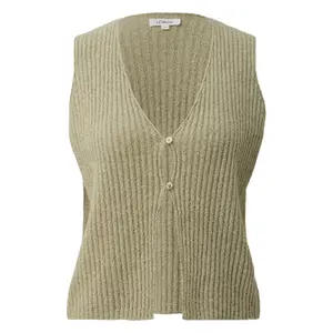 Pull sem mangas confortável em bouclé mulher s.Oliver image-0