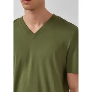T-shirt με V λαιμόκοψη από βαμβάκι s.Oliver image-3