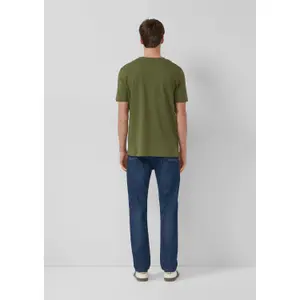 T-shirt με V λαιμόκοψη από βαμβάκι s.Oliver image-4