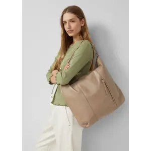 Women's Faux Leather Shoulder Bag with Embossed Logo and Zip Closure s.Oliver image-4