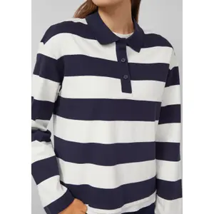 Paski sweter z kołnierzykiem polo i przedłużonym tyłem dla kobiet s.Oliver image-3