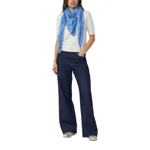 Foulard quadrado em algodão e viscose com padrão ornamental mulher s.Oliver image-5