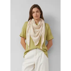 Foulard quadrado em algodão e viscose com padrão ornamental mulher s.Oliver image-4