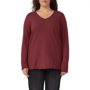 T-shirt από ζέρσεϊ με V λαιμόκοψη και σχέδιο στο κάτω μέρος γυναικείο s.Oliver image-2