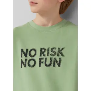 Oversize T-shirt i lätt fleece med tryck fram barn s.Oliver image-5