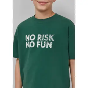 Oversize T-shirt i lätt fleece med tryck fram barn s.Oliver image-5