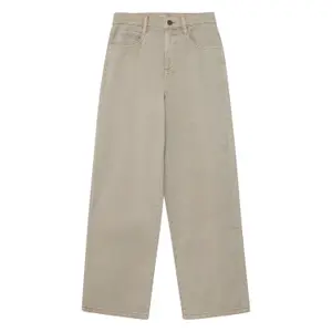 Relaxed Fit Wide Leg Mid Rise Cotton Blend Trousers Child s.Oliver image-0