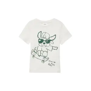 T-shirt από βαμβάκι με εκτυπωμένο σχέδιο μπροστά παιδί s.Oliver image-2