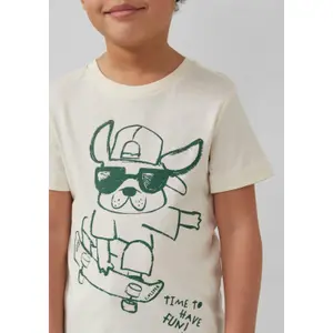 T-shirt από βαμβάκι με εκτυπωμένο σχέδιο μπροστά παιδί s.Oliver image-5