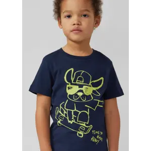 T-shirt από βαμβάκι με εκτυπωμένο σχέδιο μπροστά παιδί s.Oliver image-5