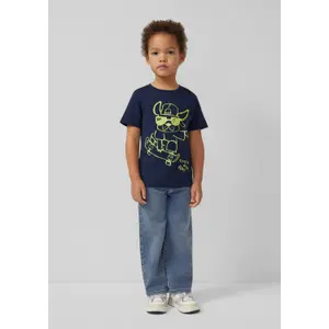 T-shirt από βαμβάκι με εκτυπωμένο σχέδιο μπροστά παιδί s.Oliver image-6