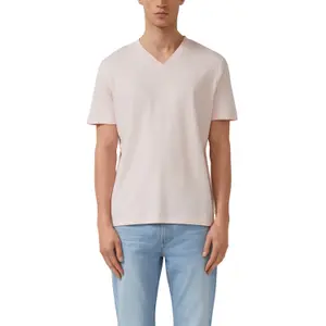T-shirt από ζέρσεϊ με V λαιμόκοψη και εκτύπωση λογότυπου s.Oliver image-2