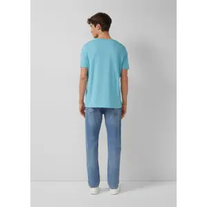 T-shirt από ζέρσεϊ με V λαιμόκοψη και εκτύπωση λογότυπου s.Oliver image-4