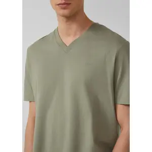 T-shirt από ζέρσεϊ με V λαιμόκοψη και εκτύπωση λογότυπου s.Oliver image-3