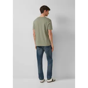 T-shirt από ζέρσεϊ με V λαιμόκοψη και εκτύπωση λογότυπου s.Oliver image-4