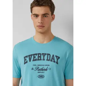 T-shirt από βαμβακερό jersey με εκτύπωση μπροστά κανονική εφαρμογή s.Oliver image-3