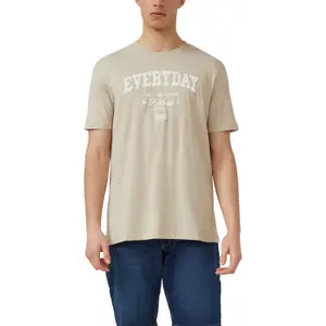 T-shirt από βαμβακερό jersey με εκτύπωση μπροστά κανονική εφαρμογή s.Oliver image-2