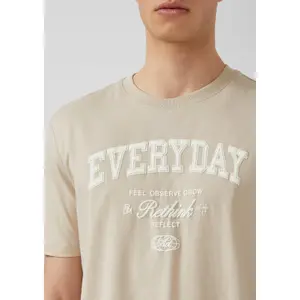 T-shirt από βαμβακερό jersey με εκτύπωση μπροστά κανονική εφαρμογή s.Oliver image-3