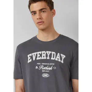 T-shirt από βαμβακερό jersey με εκτύπωση μπροστά κανονική εφαρμογή s.Oliver image-3