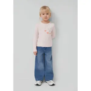 Μπλούζα με μακριά μανίκια Slim Fit με παγιέτες και κέντημα κορίτσι s.Oliver image-6