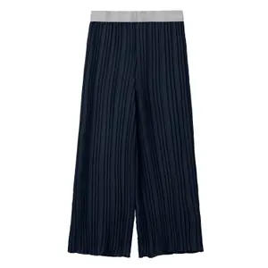 Pleated Regular Fit High Rise Wide Leg Elastic Waist Baby Girl Trousers s.Oliver image-1