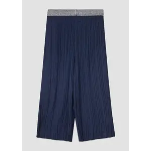 Pleated Regular Fit High Rise Wide Leg Elastic Waist Baby Girl Trousers s.Oliver image-3