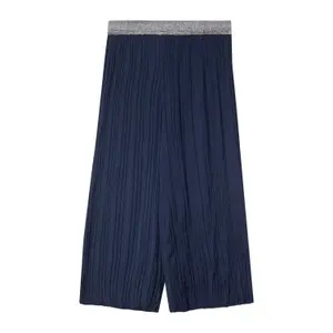 Elastic Waist Regular Fit High Rise Wide Leg Pleated Trousers Girl s.Oliver image-2