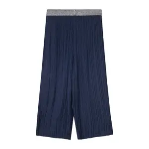 Elastic Waist Regular Fit High Rise Wide Leg Pleated Trousers Girl s.Oliver image-4