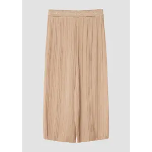 Elastic Waist Regular Fit High Rise Wide Leg Pleated Trousers Girl s.Oliver image-3