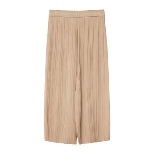 Elastic Waist Regular Fit High Rise Wide Leg Pleated Trousers Girl s.Oliver image-4