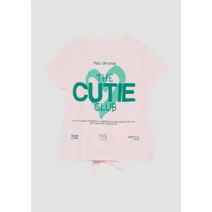 T-shirt Loose Fit z detalem węzłowym i nadrukiem na plecach dla dziewczynki s.Oliver image-3