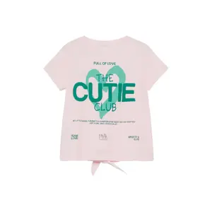 T-shirt Loose Fit z detalem węzłowym i nadrukiem na plecach dla dziewczynki s.Oliver image-4