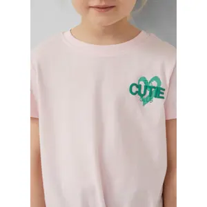 T-shirt Loose Fit z detalem węzłowym i nadrukiem na plecach dla dziewczynki s.Oliver image-5