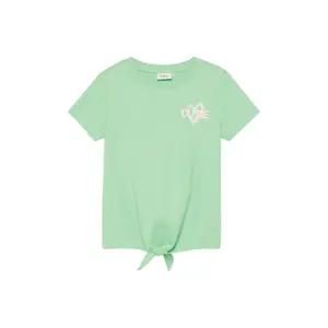 T-shirt Loose Fit z detalem węzłowym i nadrukiem na plecach dla dziewczynki s.Oliver image-2