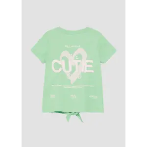 T-shirt Loose Fit z detalem węzłowym i nadrukiem na plecach dla dziewczynki s.Oliver image-3